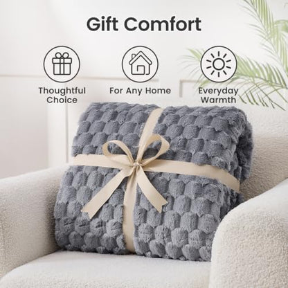 Queen Weighted Blanket 60x80 Inches 15lbs - Cozy Sherpa & Fleece Comfort