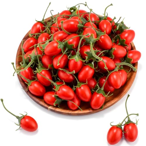 Artificial Red Cherry Tomatoes Set - Realistic Faux Fruit Decor, 100 Pcs