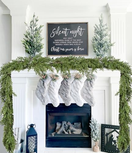 9ft Artificial Pine Christmas Garland for Holiday Decor - Realistic Greenery for Mantel & Doorway