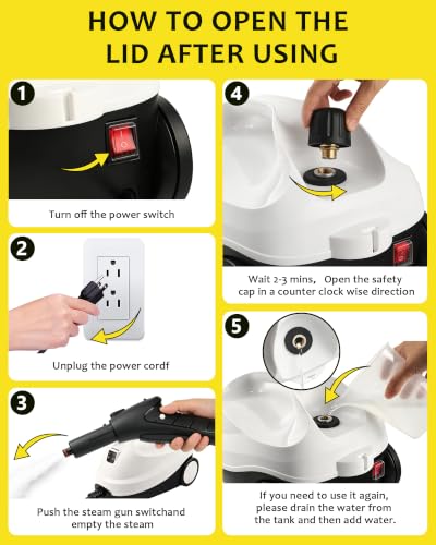 300°F Steam Cleaner for Home with 20 Accessories - White