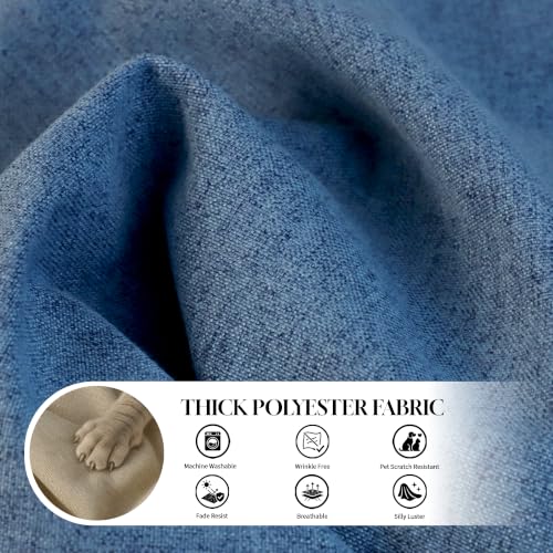 B-poang Ottoman Navy Blue Cover for IKEA POÄNG Footstool - Fabric Slipcover, Replacement Cushion