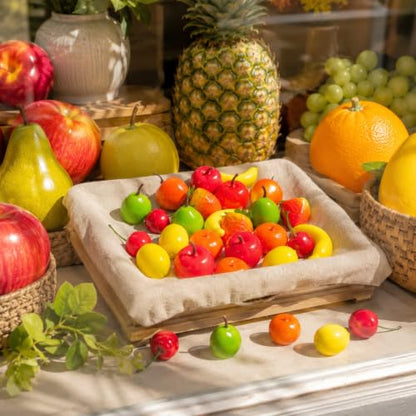 Mini Artificial Fruit Pack for Crafts and Vase Fillers - Mixed Color 04, 24 Pcs