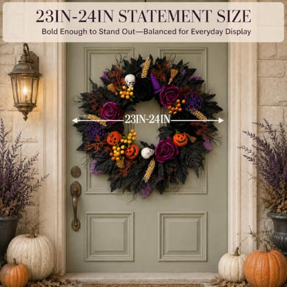 Halloween Front Door Wreath for Seasonal Decor