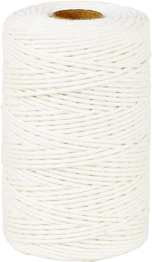 PerkHomy Cotton Butcher's Twine - 500 Feet Food Safe 2mm String for Cooking, Crafts & Gardening