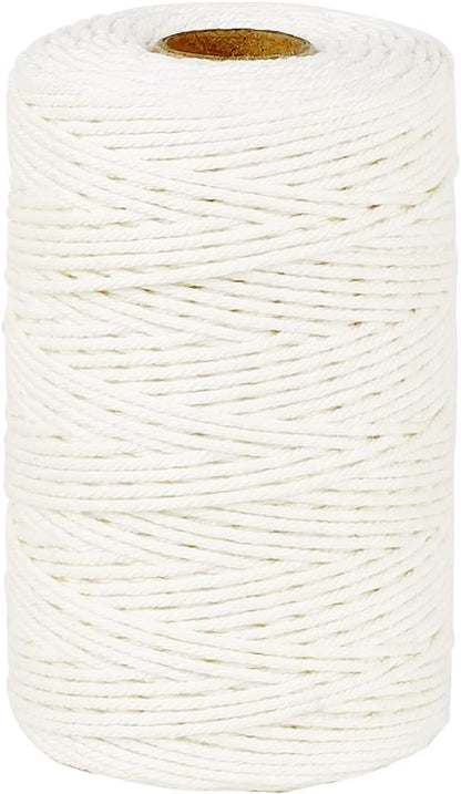 PerkHomy Cotton Butcher's Twine - 500 Feet Food Safe 2mm String for Cooking, Crafts & Gardening