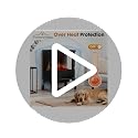 26-Inch Electric Fireplace Heater with Realistic Flame Effect, Freestanding Indoor Stove