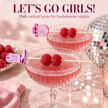 Disco Cowgirl Cocktail Picks - 100 Eco-Friendly Bamboo Food & Drink Skewers