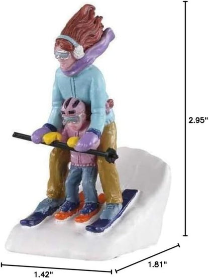Lemax Village Collection - Mommy and Me Ski Figurine | Charming Winter Decor for Collectors