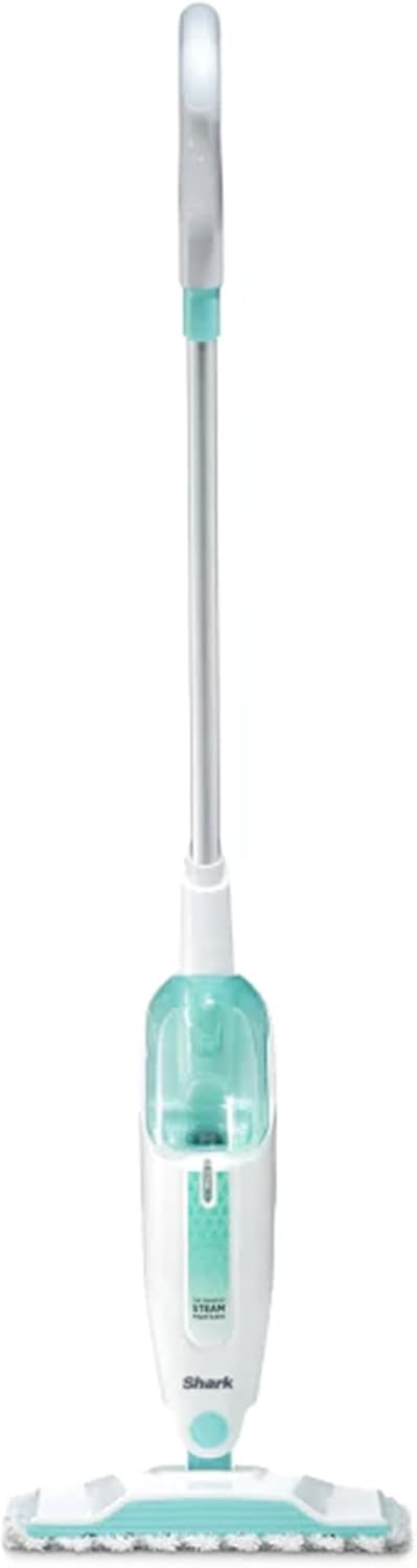 Shark Steam Mop | Hard Floor Cleaner with XL Water Tank & 18-Foot Power Cord - White (S1000A)
