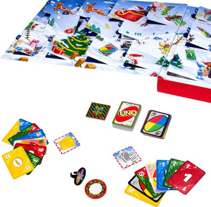 Mattel Games Advent Calendar for Kids and Families, 24 Days of Holiday Surprises
