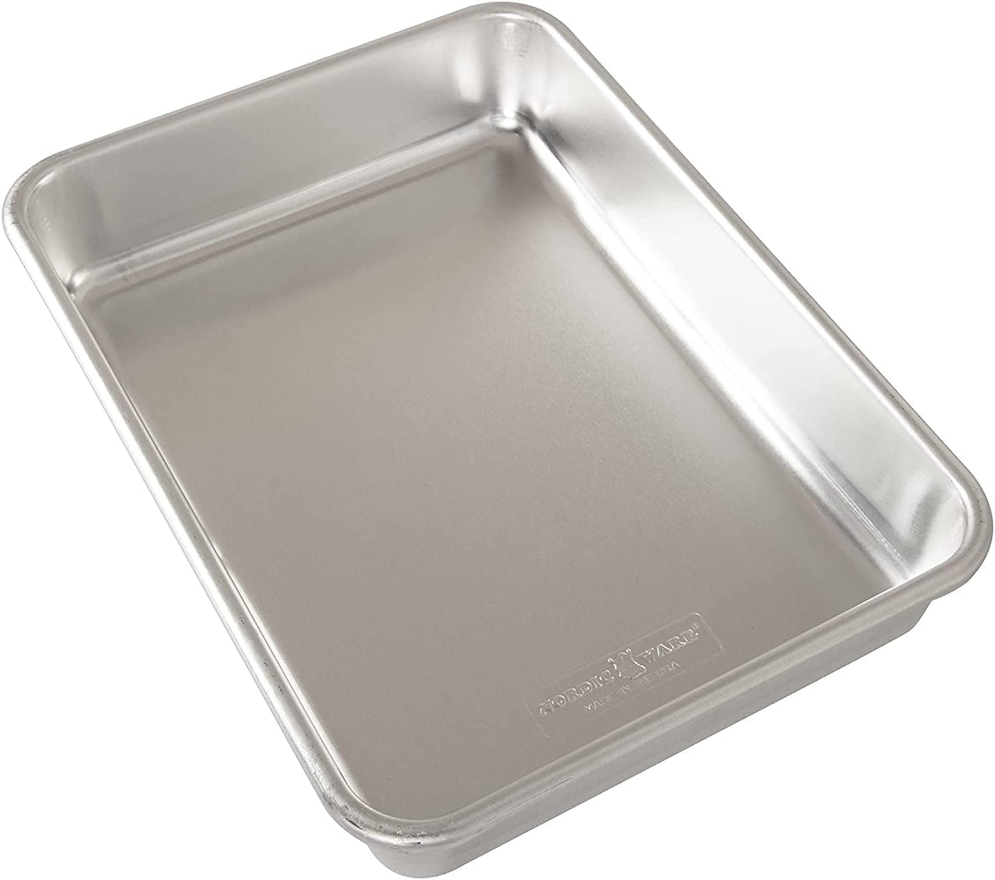 Nordic Ware Aluminum Commercial Cake Pan - Rectangle with Lid, Silver, 9 x 13 Inches
