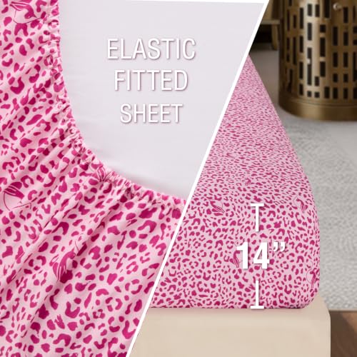 Baby Phat Tossed Logo 8-Piece Bed in a Bag Queen Pink - Reversible Bedding Set