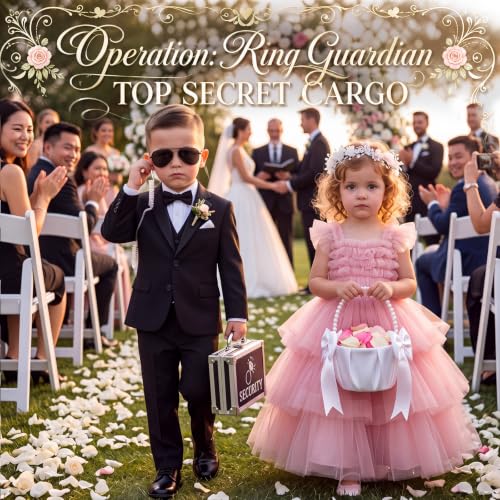 Wedding Ring Bearer Security Set with Flower Basket and Accessories