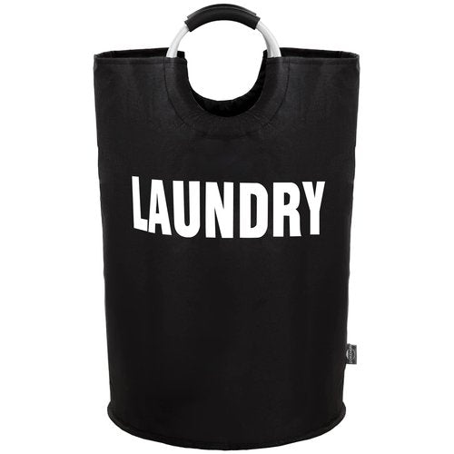 DOKEHOM 160L XX-Large Laundry Basket (7 Colors), Collapsible Laundry Bag, Foldable Laundry Hamper, Folding Washing Bin (Black, XXL)