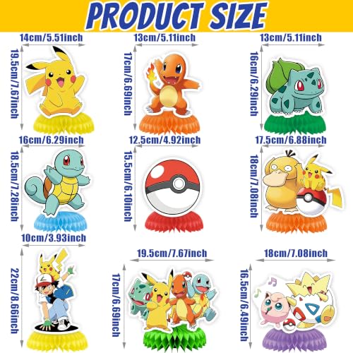 Anime Birthday Party Supplies Honeycomb Centerpieces Set - Decor