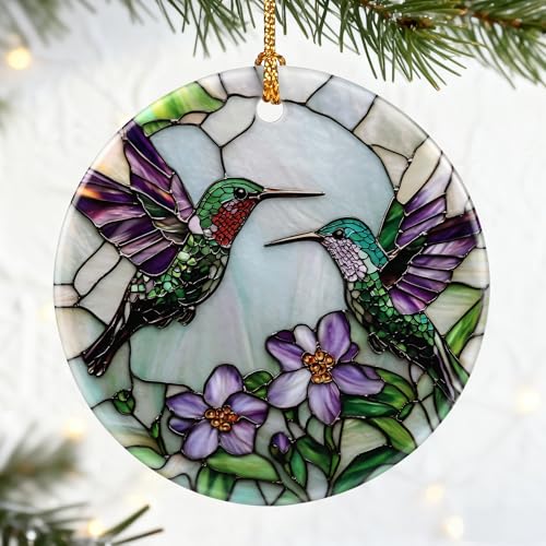 Hummingbird Christmas Ornament for Tree & Home Decor - Holiday Gift Idea - Variation of THIS listing