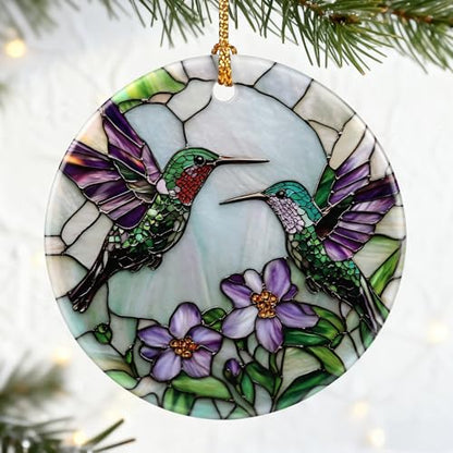 Hummingbird Christmas Ornament for Tree & Home Decor - Holiday Gift Idea - Variation of THIS listing