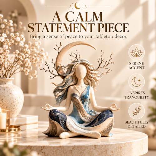 Inner Harmony Sculptural Figurine - Meditation & Zen Home Decor - Variation A