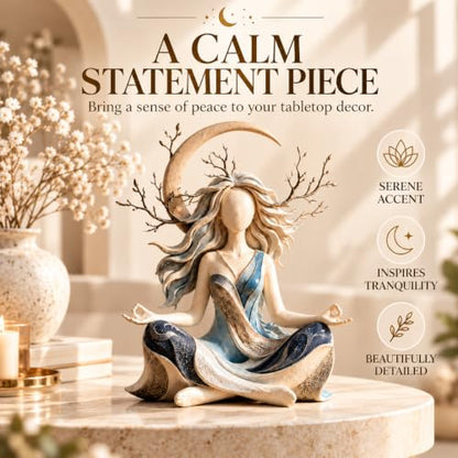 Inner Harmony Sculptural Figurine - Meditation & Zen Home Decor - Variation A