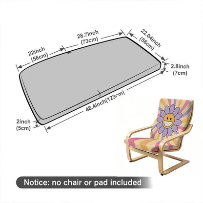 Poang Chair Cushion Cover - Stretch Slipcover for Rocking Chair - Variation D