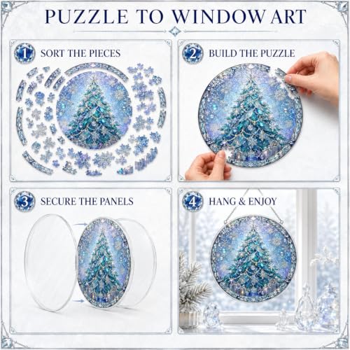 DIY Acrylic Puzzle Suncatcher Window Decor - Style11 7.4 Inch