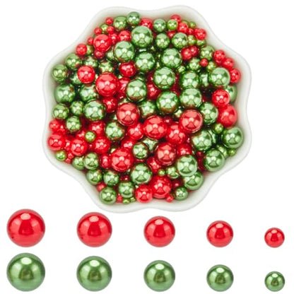 Christmas Vase Filler Pearls - 5 Sizes Red & Green Acrylic Beads - Holiday Decor - Variation of THIS listing