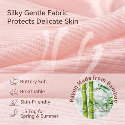 Baby Sleep Sack Rayon Bamboo 12-18 Months Pink - Breathable & Safe