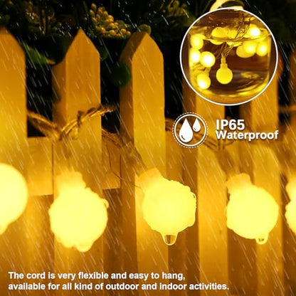 120 LED Fairy Lights Plug in 39ft Warm White Globe String Lights Indoor