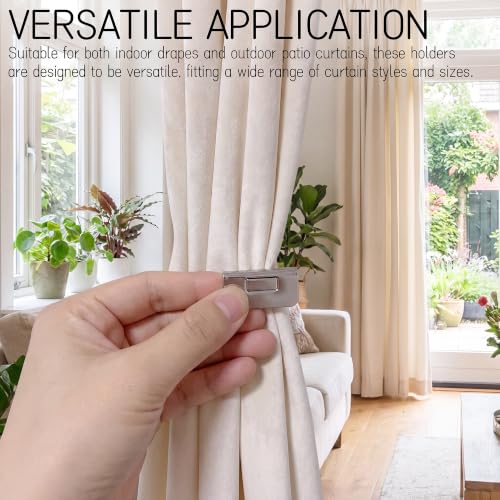 Magnetic Curtain Clips 10 Pack - No Drill Detachable Privacy Holders
