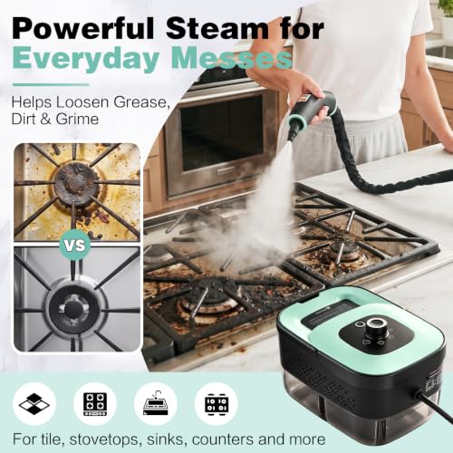 Portable Handheld Steam Cleaner 1500W 221°F Multi-Purpose Steamer