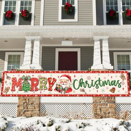 Large Christmas Yard Banner - Outdoor Holiday Decorations for Yard & Porch