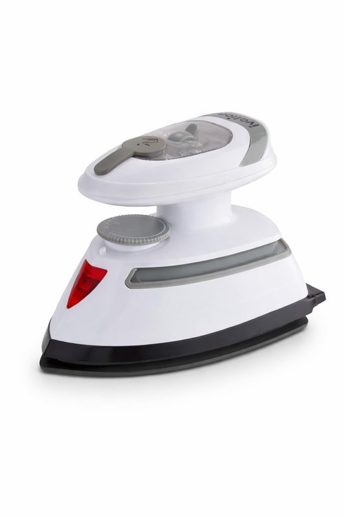 Ivation Travel Steam Iron | Mini Dual Voltage Dry Iron & Clothes Steamer with Nonstick Soleplate, Temperature Control & Indicator Light | Heats in Seconds, Small & Compact, ETL Certified, 1.3 Lbs.