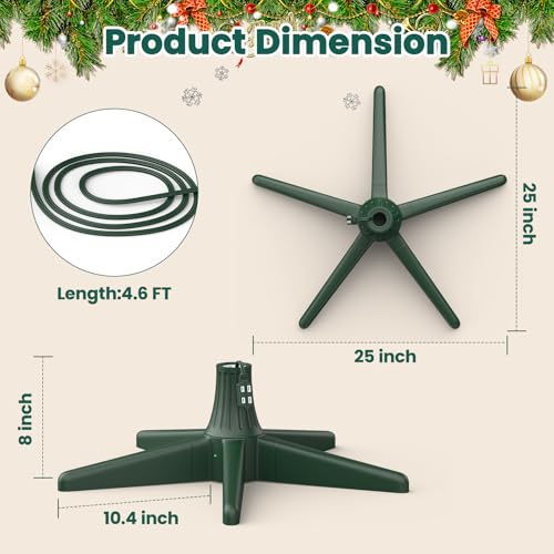 Rotating Christmas Tree Stand with Remote Control, Supports up to 7.8ft Artificial Tree