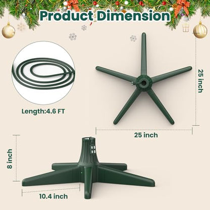 Rotating Christmas Tree Stand with Remote Control, Supports up to 7.8ft Artificial Tree
