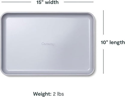 Caraway Non-Stick Ceramic Baking Sheet - Naturally Slick & Non-Toxic - Perfect for Baking & Roasting - Medium (15" x 10") - Navy
