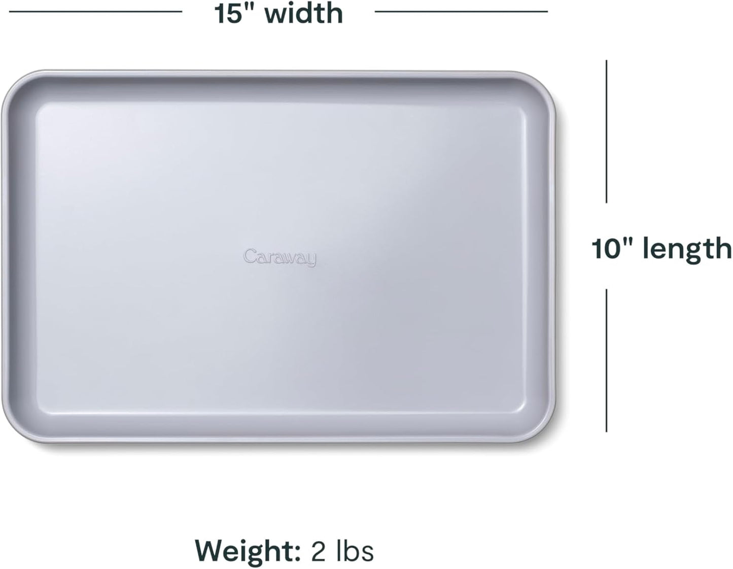 Caraway Non-Stick Ceramic Baking Sheet - Non-Toxic, PTFE & PFOA Free - Ideal for Baking & Roasting - Medium (15" x 10") - Slate