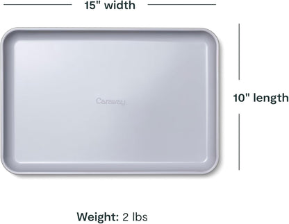 Caraway Non-Stick Ceramic Baking Sheet - Non-Toxic, PTFE & PFOA Free - Ideal for Baking & Roasting - Medium (15" x 10") - Slate