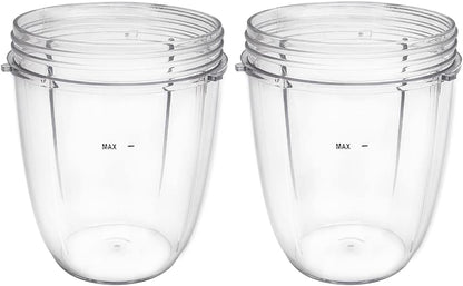 NutriBullet Replacement Cups - Compatible 600W & 900W Blender - Set of 2 | 18oz Size