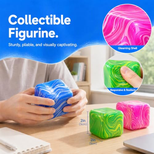 Green Marble Swirl Block Cube Collectible Figurine - NuomiYue
