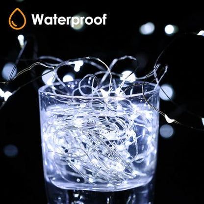 Battery Operated Fairy Lights 20 Pack 16FT Cool White Timer String Lights