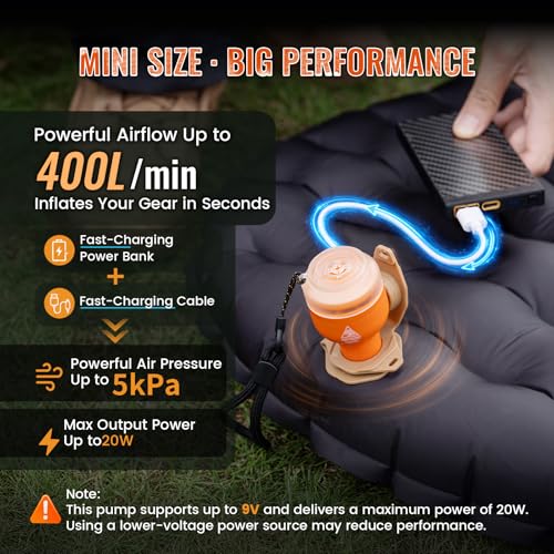 Mini Air Pump for Inflatables Portable Camping Inflator 1 oz