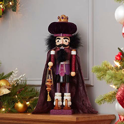 Hollywood Nutcrackers King Nutcracker 18-Inch Purple Holiday Decor - Variation of THIS listing