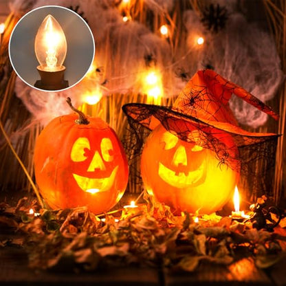 4 Pack 6FT Candelabra Base Light Cord with Bulb Clips & Switch - Holiday Decor