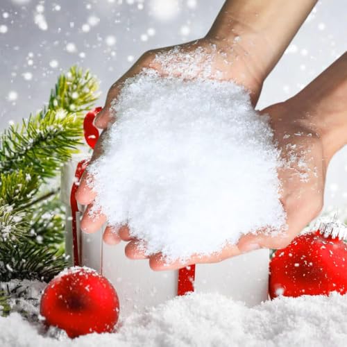 Artificial Snowflakes for Winter Holiday Decor 50g Fake Snow for Christmas & Winter Scenes