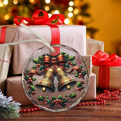 Round Christmas Bell Ornament 2026 Holiday Tree Decor & Housewarming Gift