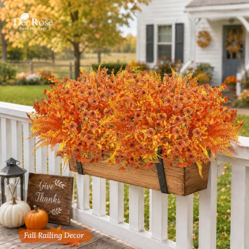 Fall Flowers Artificial Bouquet 24Pcs Autumn Decor Mixed Stems - Fall Harvest Mix