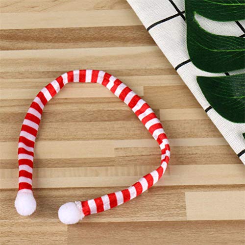 Mini Christmas Scarf for Small Pets & Decor, Red & White Knitted Accessories