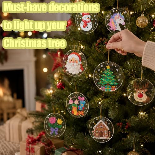 3 Inch Acrylic Keychain Blanks - Clear Round Discs with Hole - Pack of 30