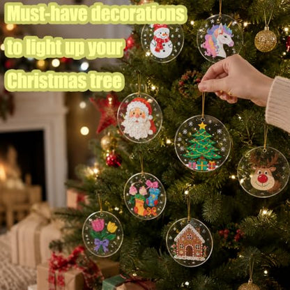 3 Inch Acrylic Keychain Blanks - Clear Round Discs with Hole - Pack of 30