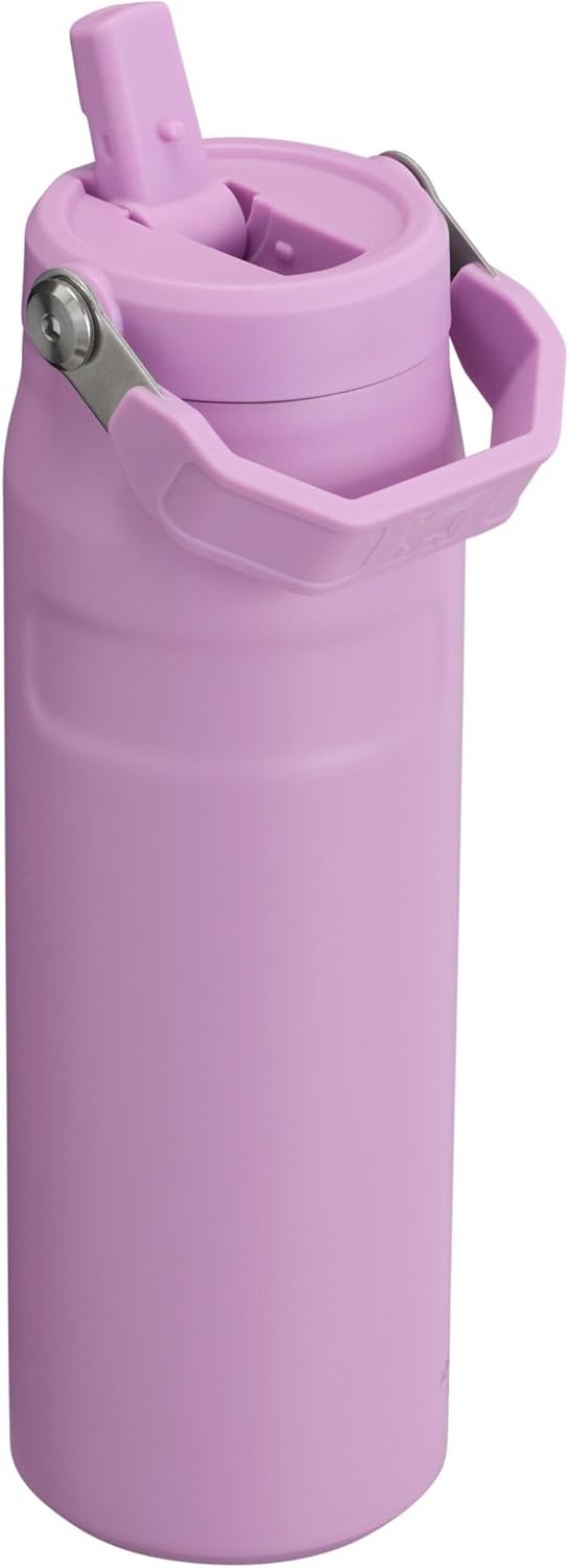 Stanley IceFlow Flip Straw 2.0 Water Bottle - 24 OZ Insulated Stainless Steel | Lightweight & Leak-Resistant | BPA-Free | Lilac